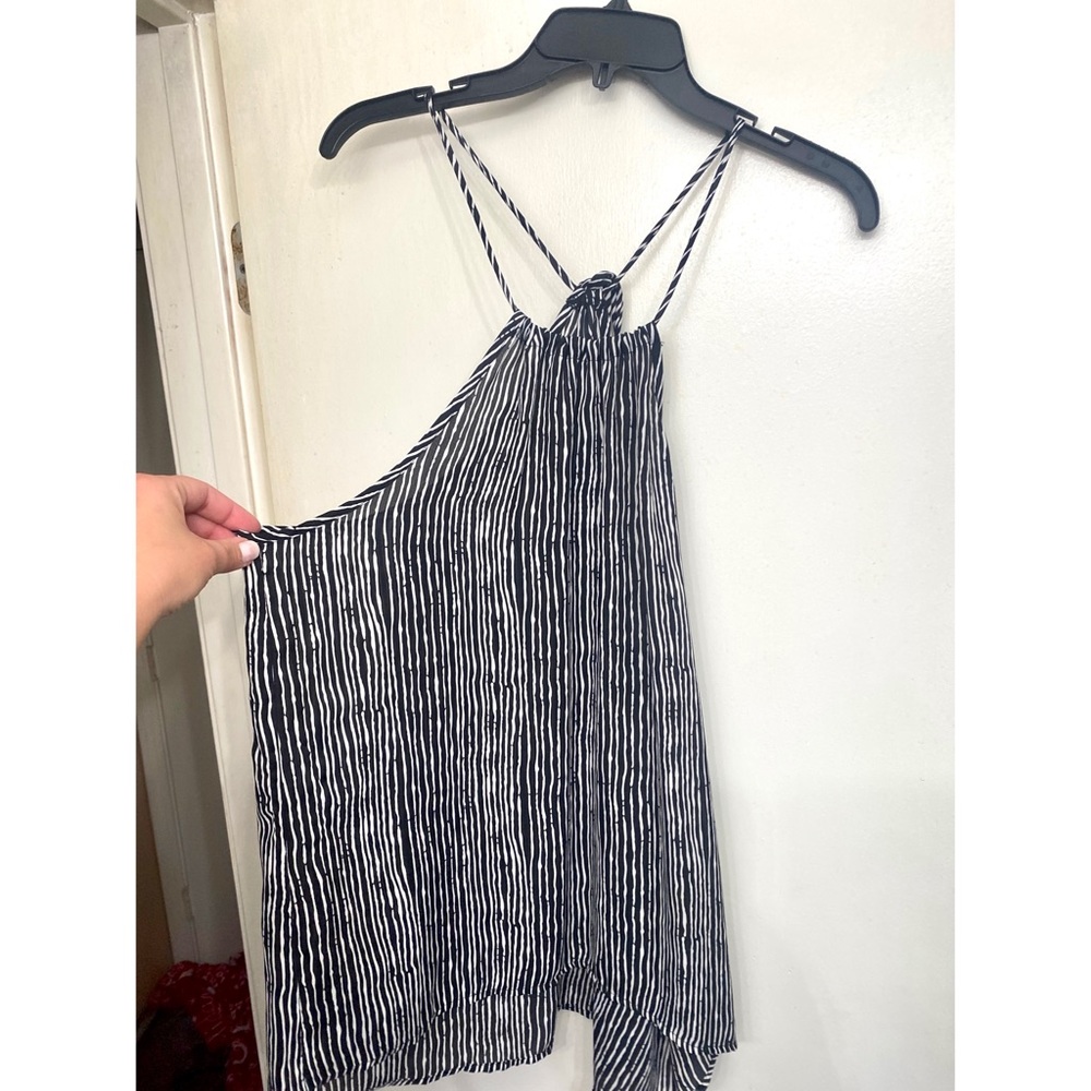 NWT Bishop & Young Striped Halter Tie back blouse